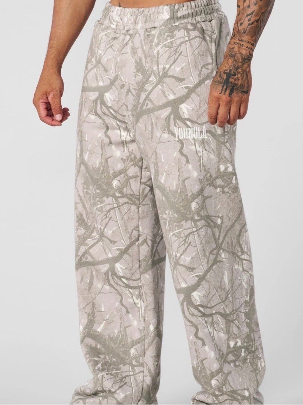 YoungLA 2133 - TREE CAMO BAGGY SWEATS